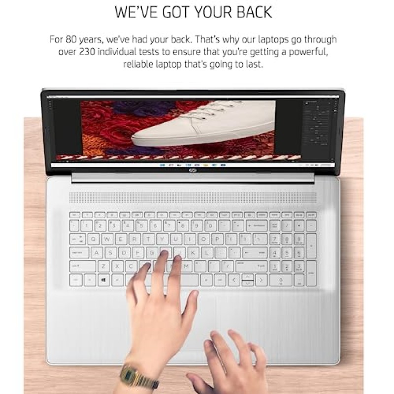 HP 17.3인치 HD 플러스 노트북, 비즈니스 및 학생용, Intel 쿼드 코어, 16GB RAM, 1TB NVMe SSD, 풀사이즈 키보드, HDMI, 급속 충전, Type-C, 번들 액세서리가 포함된 Windows 11