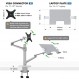 Viozon 모니터 및 노트북 마운트, 2-in-1 조정 가능한 듀얼 암 데스크 마운트 17~32인치 LCD 컴퓨터 화면용 싱글 데스크 암 스탠드/홀더, 12~17인치 노트북에 맞는 추가 트레이(실버)