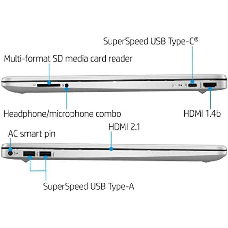 HP 15.6인치 터치스크린 최신 플래그십 HD 노트북, Intel i3-1115G4 최대 4.1GHz(Beat i5-1035G4), 16GB RAM, 1TB NVMe SSD, 고속 충전, 숫자 패드, 블루투스, Wi-Fi, HDMI, Win 11 Home S,w /GM액세서리