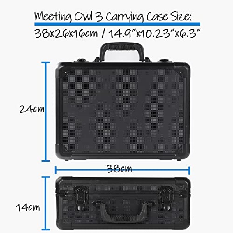 D DACCKIT Meeting Owl 3용 휴대용 케이스 - Meeting Owl 3 및 액세서리와 호환되는 하드 여행용 케이스