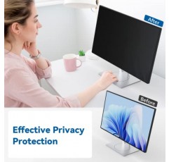 [2팩] 5:4 와이드스크린 모니터용 19인치 컴퓨터 개인 정보 보호 화면 필터, IPROKKO 탈착식 19인치 블루라이트 방지 개인 정보 보호 실드, Hp Dell Asus Acer Samsung용 스파이 방지 보안 보호 장치