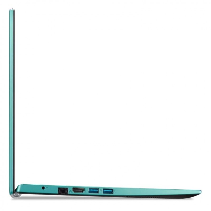 acer Aspire 3 Slim Essential 노트북, 15.6인치 풀 HD 디스플레이, Intel Core i3 프로세서, 20GB RAM 512GB SSD 스토리지, RJ-45 이더넷, HD 웹캠, HDMI, 긴 배터리 수명, Windows 11, 청록색, GM 액세서리 포함