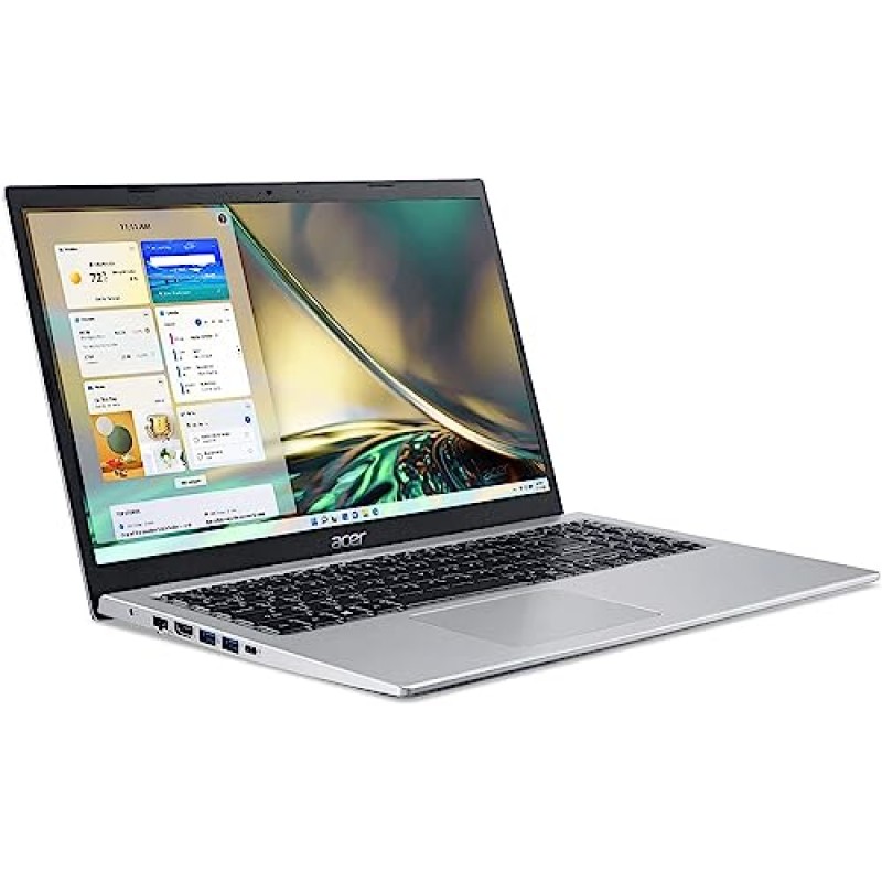 acer Aspire 5 슬림 노트북 2023, 15.6인치 FHD IPS 디스플레이, 16GB RAM, 512GB PCIe SSD, Intel Core i3 프로세서, 11시간 배터리 수명, Wi-Fi 6, HDMI, Type-A&C, RJ-45, 웹캠, Windows 11, w /3in1 액세서리