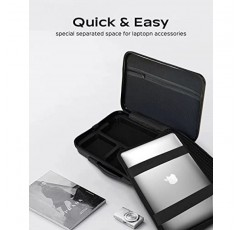 (2023 업그레이드) 마엘루사 노트북 숄더백 [충격방지, TAS 콤비네이션 잠금장치] 하드 브리프케이스 - 노트북 케이스 - 스트랩이 있는 MacBook Pro 및 15-16인치 노트북에 적합한 비즈니스 운반용 슬리브