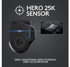 Hero 25K 센서, PowerPlay 호환, 조정 가능한 무게 및 Lightsync RGB를 갖춘 로지텍 G502 Lightspeed 무선 게이밍 마우스 - 블랙
