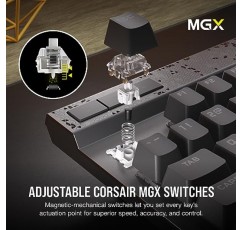 Corsair K70 MAX RGB 자기 기계식 유선 게이밍 키보드 - 조정 가능한 작동 MGX 스위치 - PBT 이중샷 키캡 - iCUE 호환 - QWERTY NA 레이아웃 - 블랙