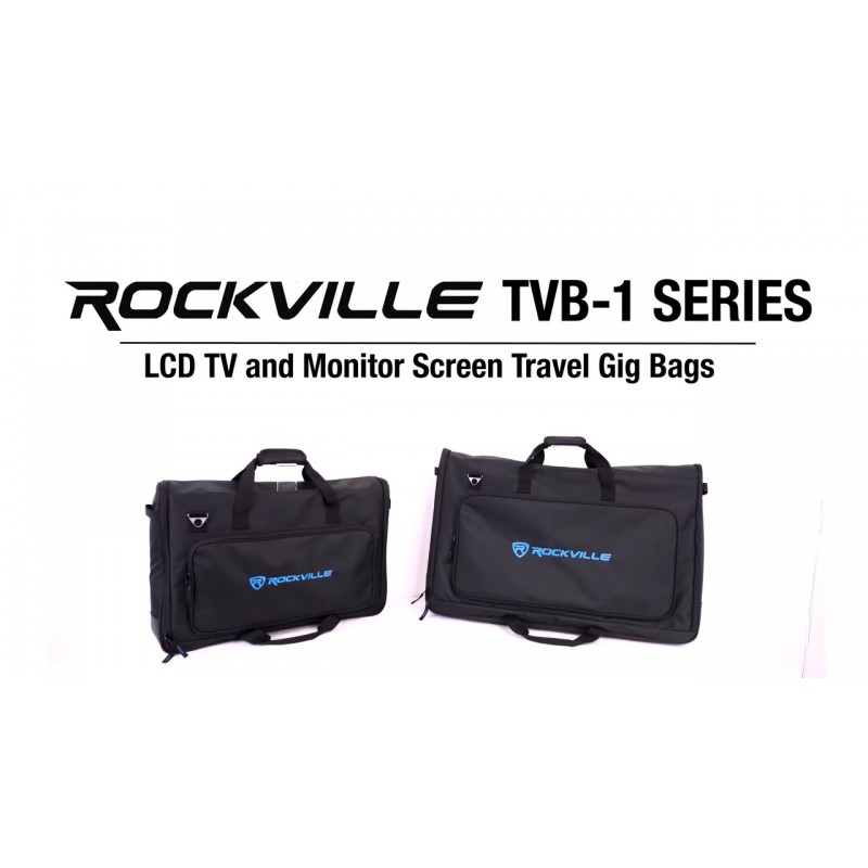 Rockville TVB1924-1 19인치 ~ 24인치 모니터용 패딩 LCD TV 화면 여행용 긱백