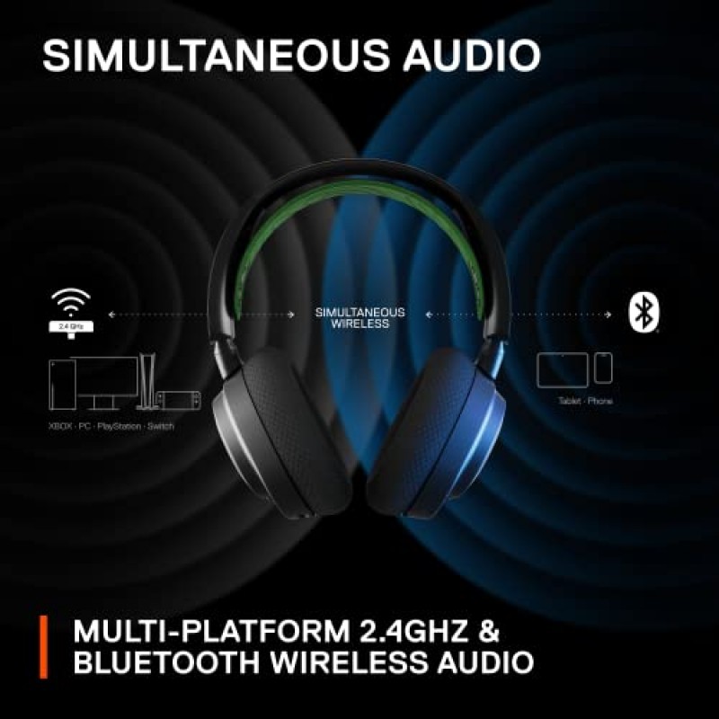 SteelSeries 새로운 Arctis Nova 7X 다중 플랫폼 게임 및 모바일 헤드셋 — Nova Acoustic 시스템 — 동시 무선 2.4GHz + Bluetooth — 38시간 배터리 — USB-C — Xbox, PC, PS, 스위치, 모바일