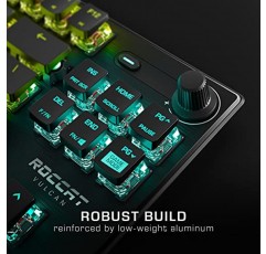 ROCCAT Vulcan TKL Pro Tenkeyless 선형 광학 타이탄 스위치 키별 AIMO RGB 조명, 양극 처리된 알루미늄 상단 플레이트 및 분리형 USB-C 케이블을 갖춘 PC 게임용 키보드, 검정색