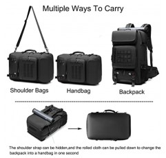 DBNAU 여행용 백팩, 17인치 노트북 백팩, 별도의 신발 수납공간과 숨겨진 USB 충전 포트가 있는 50L 기내용 백팩, 남성 여성용 항공사 승인 컨버터블 방수 내구성 가방