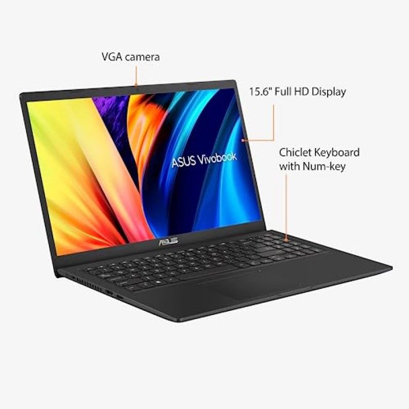 ASUS 최신 Vivobook 15.6인치 FHD 슬림 노트북 컴퓨터, Intel Core i5-1135G7(4 코어), 20GB RAM, 1TB NVMe SSD, 풀사이즈 키보드, WiFi, HDMI, Type-C, Win 11 Home, 블랙, CUE 액세서리 포함