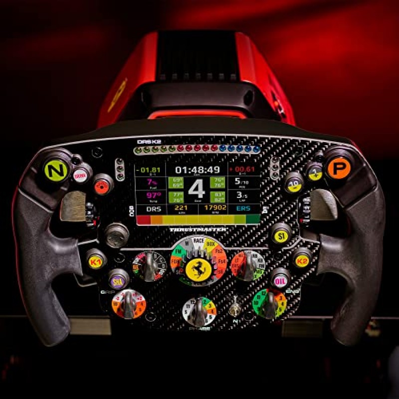 Thrustmaster T818 Ferrari SF1000 시뮬레이터, 다이렉트 드라이브, Sim Racing Force Feedback PC용 레이싱 휠, Ferrari에서 공식 라이센스 획득(PC)