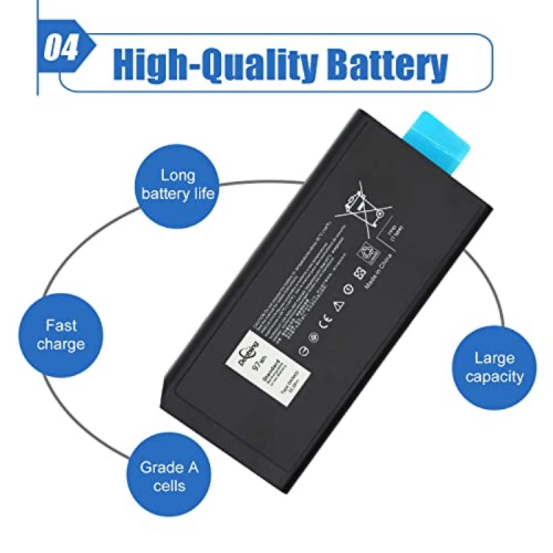 Dentsing DKNKD (11.1V 97Wh/8550mAh) 노트북 배터리 Latitude 14 Rugged 5404 7404 E5404 E7404 시리즈 노트북 X8VWF 4XKN5 CJ2K1 5XT3V 05XT3V VCWGN 0VCHGN 09FN4 XN4KN XRJDF YGV51