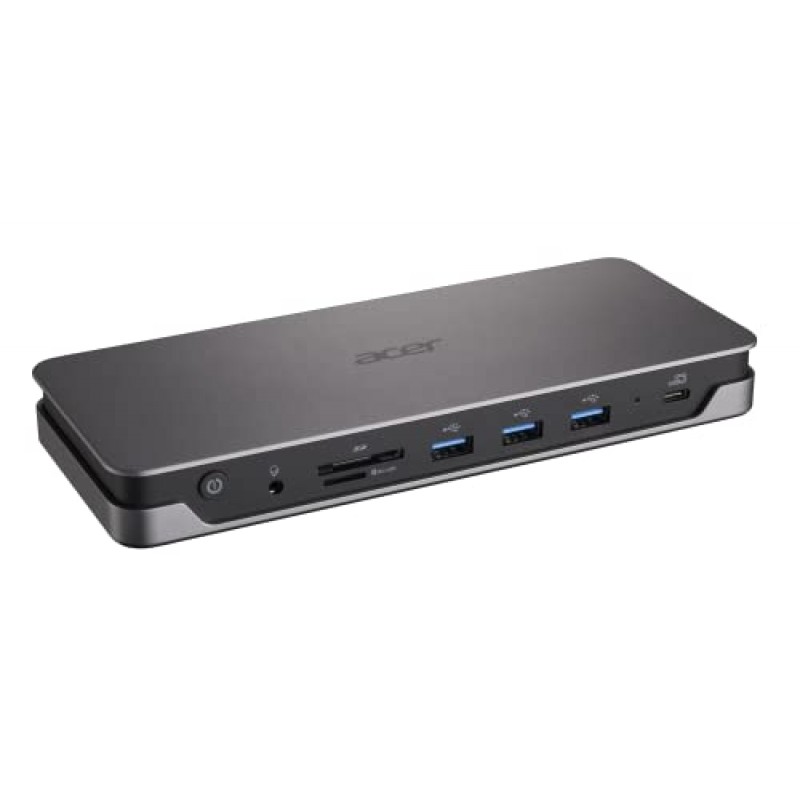 Acer USB Type-C Gen 1 Dock HDMI 2.0 포트 2개 디스플레이 포트 1개 USB 3.1 Gen1 포트 3개 이더넷 SD 카드 리더기 최대 2TB 컴퓨터에 USB 3.1 Type-C 1개 필요