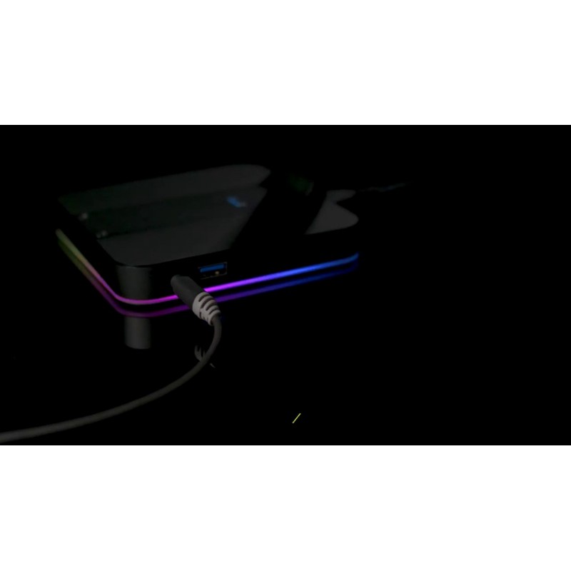 Corsair ST100 RGB 프리미엄 헤드셋 스탠드(7.1 서라운드 사운드 포함) - 3.5mm 및 USB 3.0 2개, 알루미늄