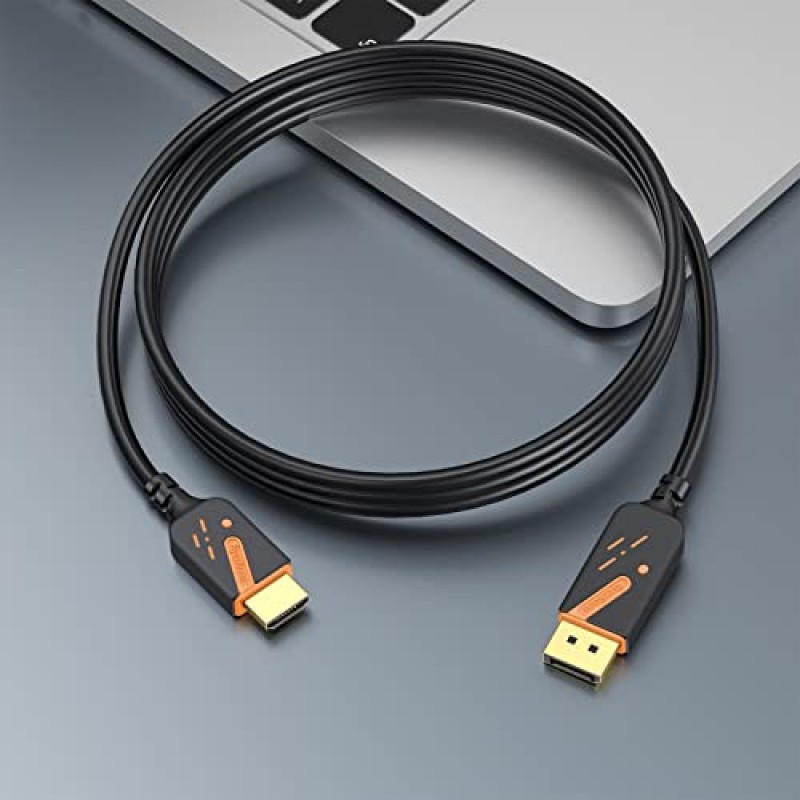 RyzzRooa DisplayPort-HDMI 케이블 6피트, DP-HDMI(디스플레이 포트) 어댑터 코드 수-수 금도금 FHD는 컴퓨터, 모니터, HDTV, 프로젝터용 비디오 및 오디오를 지원합니다.