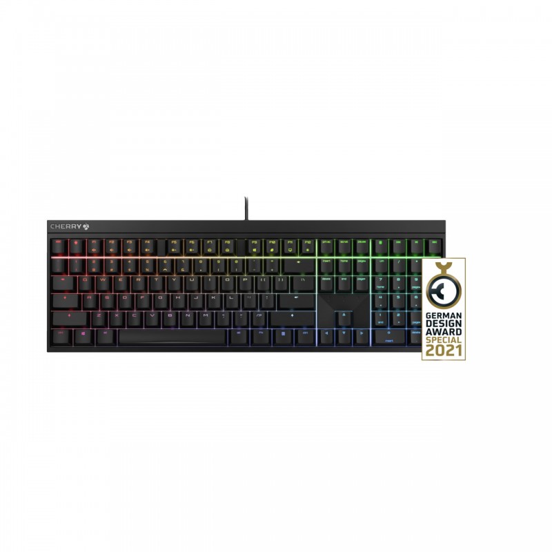 RGB 조명을 갖춘 Cherry MX 2.0S 유선 게이밍 키보드 다양한 MX 스위칭 특성: MX Black, MX Blue, MX Brown, MX RED 및 MX Silent RED(Black - MX Red 스위치)