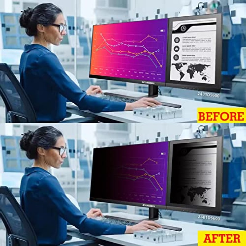 컴퓨터 울트라와이드 21:9 곡선 모니터용 ACONETMAX 34인치 개인 정보 보호 화면 필터 - 개인 정보 보호 쉴드 및 눈부심 방지 블루 라이트 쉴드 보호 장치