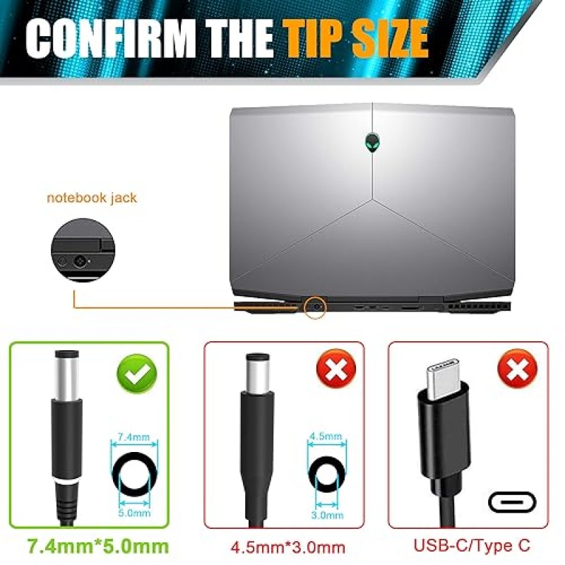 Dell Alienware Precision 7710 7730 7520 노트북 충전기 전원 공급 장치 코드에 적합한 2023 새 240W 180W 노트북 충전기