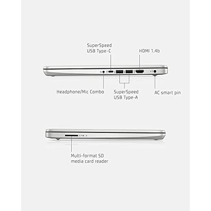 HP 2023 14인치 FHD IPS 눈부심 방지 화면 6코어 AMD Ryzen 5 5500U 16GB RAM DDR4 512GB M.2 NVMe SSD AMD Radeon 그래픽 HDMI USB-C WiFi AX BT5.2 웹캠 긴 배터리 수명 Windows 11 Home(RE 액세서리 포함)