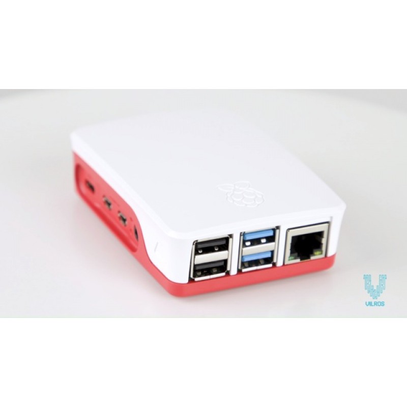 공식 액세서리가 포함된 Raspberry Pi 4 모델 B용 Vilros 완전한 스타터 키트 - 포함: RP 4 보드, 공식 케이스 - 케이스 팬 - 전원 공급 장치 - HDMI 케이블, 64GB SD 카드 등(8GB, 빨간색/흰색)