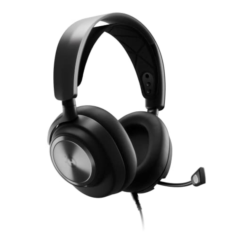 SteelSeries Arctis Nova Pro멀티 시스템 게이밍 헤드셋 - 프리미엄 Hi-Fi 드라이버 - 고해상도 오디오 - 360° 공간 오디오 - GameDAC Gen 2 - ESS Sabre Quad-DAC - 스텔스 접이식 마이크 - PC, PS5, PS4, 스위치