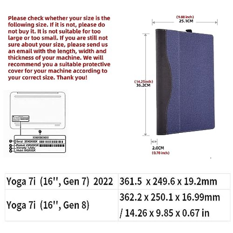 VEVOOD 노트북 케이스 2023 Yoga 7i 16인치 /15z-ds100/15-cn/15-dr1007TX/15-cp0053cl/15.6