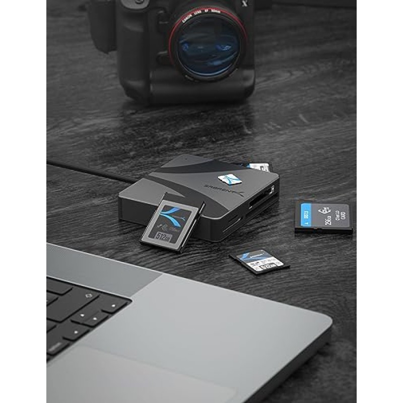 CFexpress Type B, CFast 2.0 및 microSD/SD 카드(CR-C4PM)용 SABRENT USB-C 멀티 카드 리더기