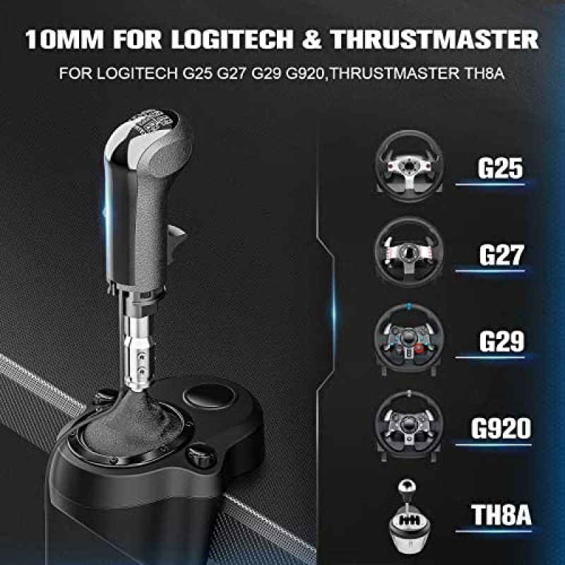 USB American 트럭 시뮬레이터 시프터, ATS 및 ETS2 게임에 적합한 기어 시프트 노브, Logitech G27 G29 G920 Thrustmaster TH8A Fanatec SQ와 호환되는 PC Sim Racing 시프터