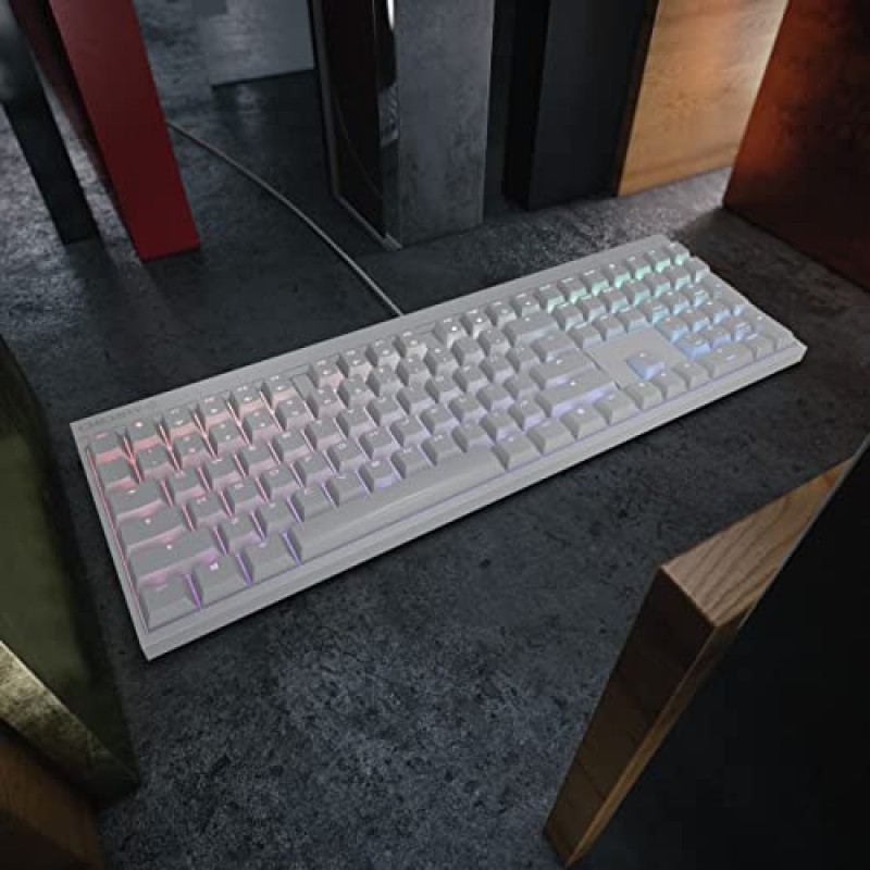 RGB 조명을 갖춘 Cherry MX 2.0S 유선 게이밍 키보드 다양한 MX 스위칭 특성: MX 검정, MX 파란색, MX 갈색, MX RED 및 MX Silent RED(흰색 - MX 갈색 스위치)