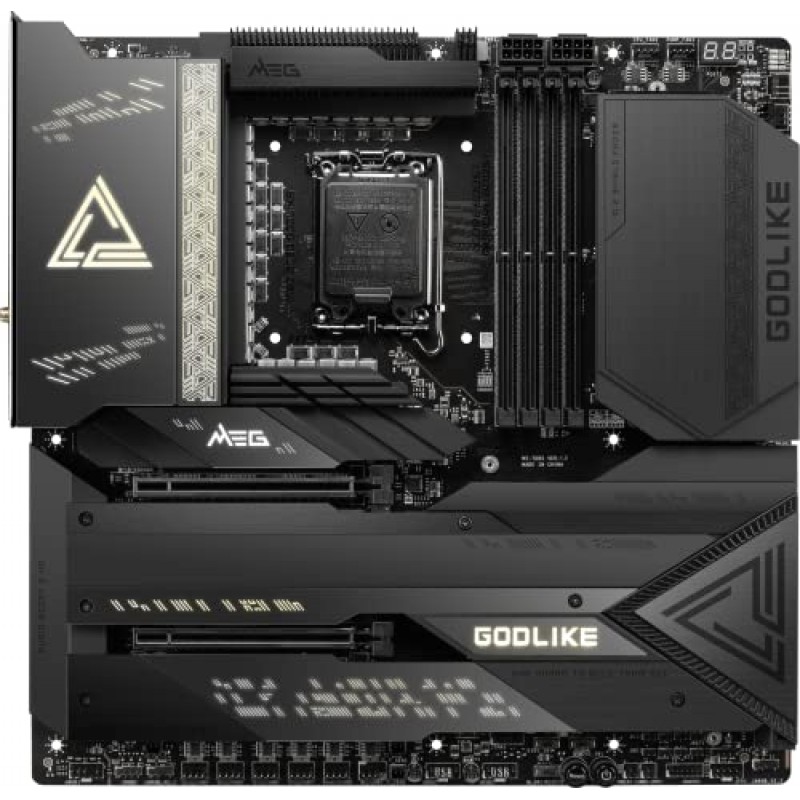 MSI MEG Z790 GODLIKE 게이밍 마더보드(12/13세대 Intel 프로세서, LGA 1700, DDR5, PCIe 5.0, M.2, 2.5Gbps LAN, USB 3.2 Gen2, Wi-Fi 6E, Thunderbolt, E-ATX 지원)