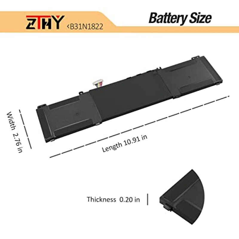 ZTHY 42Wh B31N1822 Asus ZenBook Flip 14 Q406 Q406D Q406DA UM462 UX462 UX462D UX462DA UM462DA UM462DA-AI012T UM462DA-AI023T UM462DA-AI017T UM462DA-AI037T AI028T 11.52V