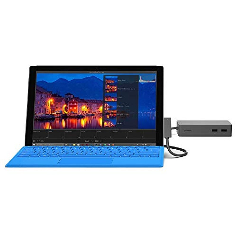 Microsoft 1661 도킹 스테이션 - 태블릿, Surface Pro 3, Surface Pro 4 Surface Book, 블랙 W/90W 전원 어댑터(리뉴얼)