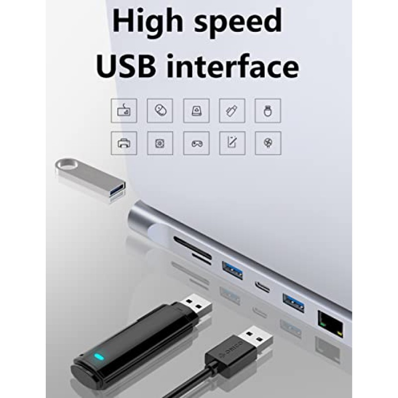 USB C 허브 멀티포트 어댑터 12 in 1, USB 포트가 있는 USB C 도킹 스테이션/듀얼 4K HDMI/VGA/3.5 오디오/PD 100W/SD/TF/이더넷, MacBook/Dell XPS/기타 Type-C 장치용 노트북 도킹 스테이션.