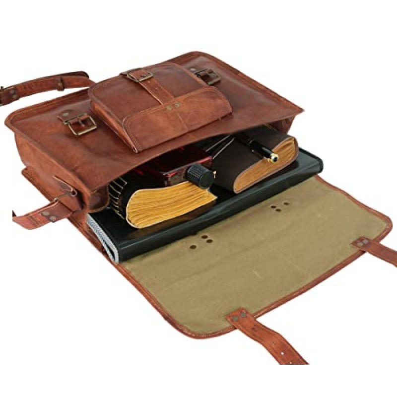 빈티지 물건 가죽 노트북 메신저 여행 사무실 크로스 바디 서류 가방 Satchel 남성과 여성을위한 최고의 컴퓨터 가방