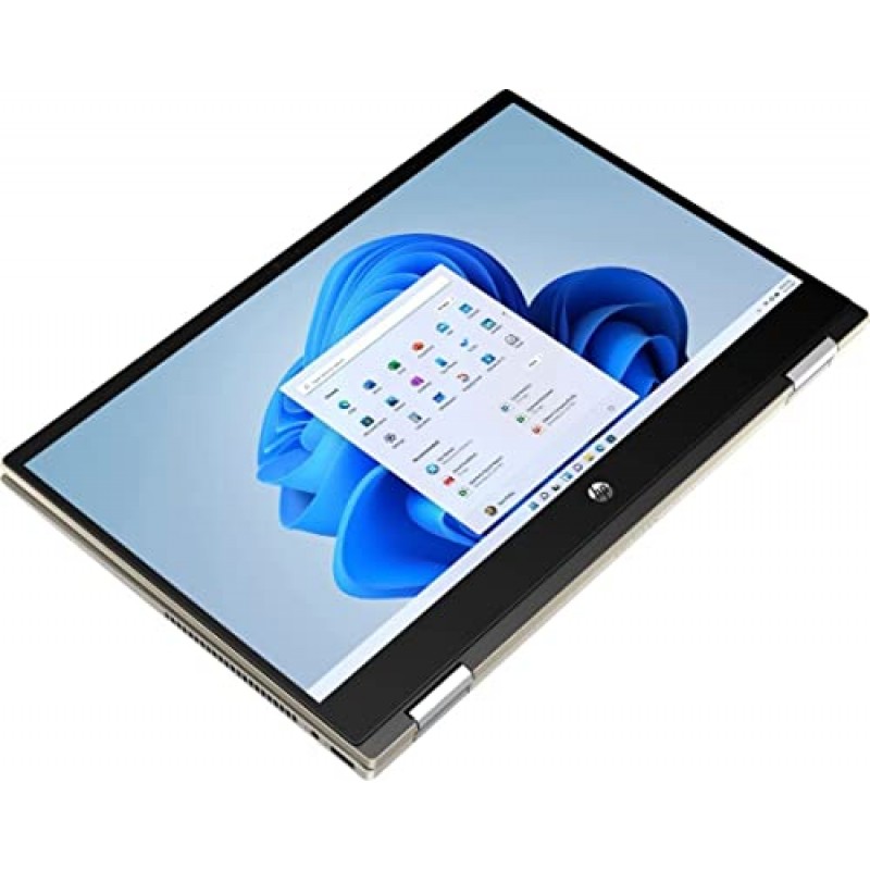 HP 파빌리온 X360 2-in-1 14인치 FHD IPS 터치스크린 노트북 컴퓨터, 인텔 11세대 코어 i5-1135G7, 16GB 메모리, 512GB NVMe SSD, 윈도우 11 홈, 웜 골드 + 액세서리