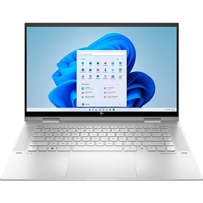 HP Envy X360 2-in-1 노트북 | 15.6인치 FHD 터치 400nit | 12세대 Intel 12코어 i7-1260P | 64GB RAM 2TB SSD | 백라이트 지문 인식 Thunderbolt4 B&O 긴 배터리 수명 Win11Pro 실버 + 32GB MicroSD 카드