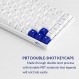 Akko Blue on White 75% 핫스왑 가능 기계식 게이밍 키보드(PBT 키캡 포함), 2.4G 무선/블루투스/유선 3084B Plus 84키 RGB 키보드, Mac & Win(Jelly Pink Switch)과 호환 가능