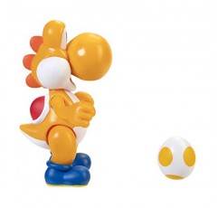 슈퍼 마리오 액션 피규어 4인치 오렌지 요시 수집용 장난감(에그 액세서리 포함), 노란색