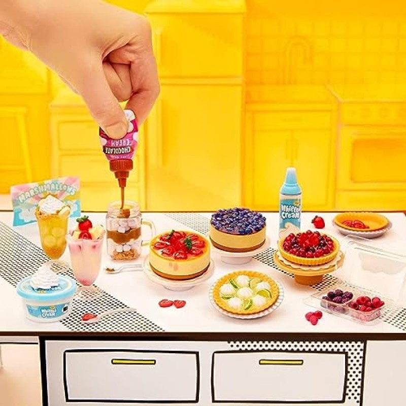 MGA의 미니버스 Make It Mini Food Diner 시리즈 1 미니, 블라인드 포장, DIY, 레진 플레이, 수집가, 8세 이상