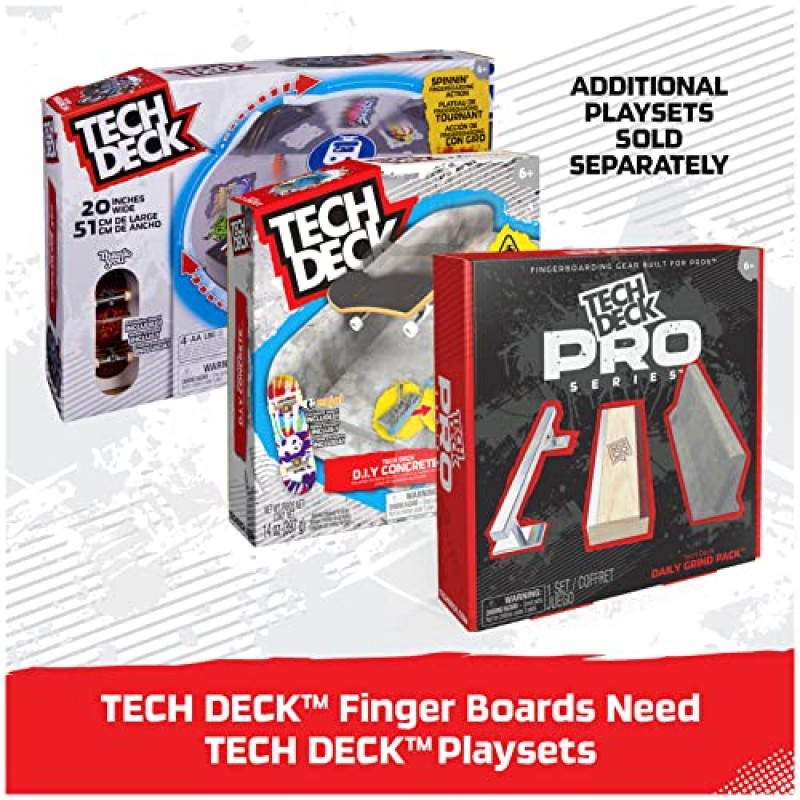 TECH DECK, DLX Pro 수집용 지판 10팩, 스케이트 애호가를 위한, 6세 이상을 위한 어린이 장난감