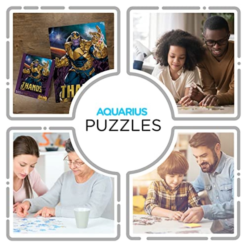 AQUARIUS Marvel Puzzle Thanos(500피스 직소 퍼즐) - 공식 라이센스를 받은 Marvel 상품 및 수집품 - 눈부심 방지 - 정밀 핏 - 14 x 19인치