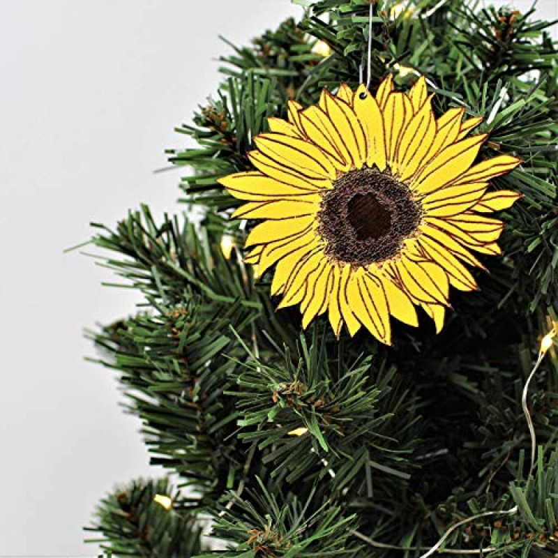 해바라기 장식 장식품 | 수제 우크라이나 연대 태양 꽃 후면보기 거울 교수형