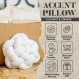 2C 홈 대형 흰색 매듭 베개 | 13" 매듭 베개 | 수제 매듭 베개 | 귀엽고 펑키한 베개 | 침대 또는 소파용 장식용 부드러운 베개 | 셰르파 베개 소재 | 매듭 베개