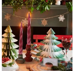 나선형 크리스마스 양초 스틱 - 수제 7.5인치 드리리스 테이퍼 양초 저녁 식사용 꼬인 양초 결혼식 및 홈 장식 2개 세트(빨간색)