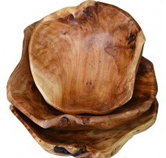 KIDYBELL 나무 그릇 크리 에이 티브 나무 그릇 루트 조각 된 그릇 장식 수제 천연 나무 사탕 봉사 과일 그릇 (9 