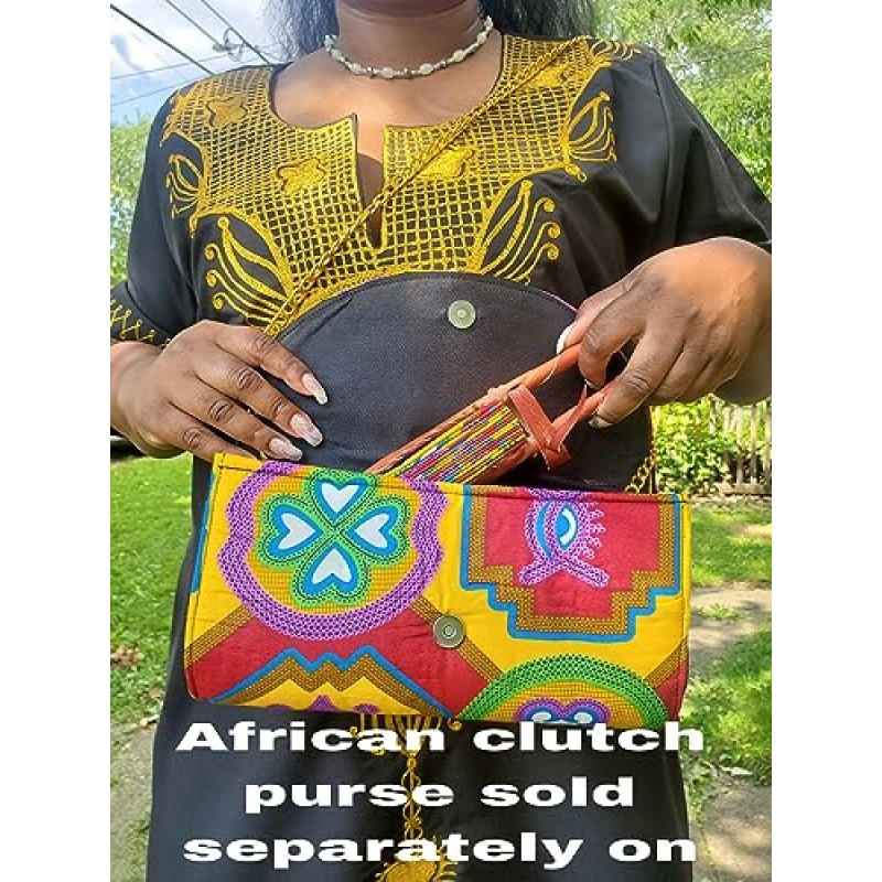 아프리카 직물 접는 팬: 교회, 앙카라, 여러 가지 빛깔의, 켄테, 가죽, 결혼식, 스포츠 및 파우치 포함