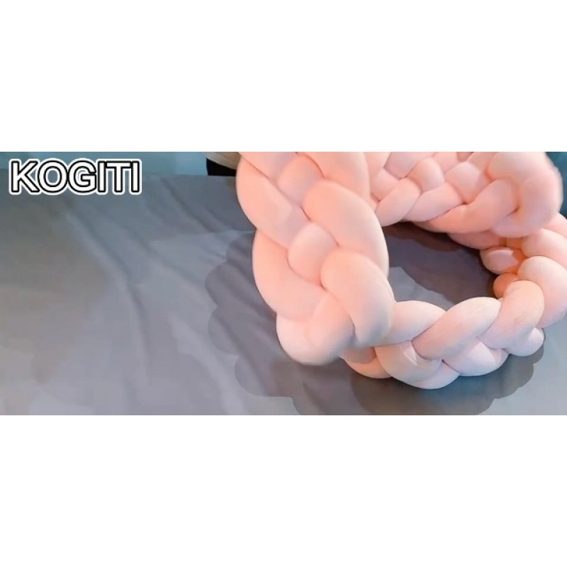 KOGITI 4 가닥 쿠션 부드러운 매듭 베개 수제 땋은 쿠션 장식 홈 소년 소녀 방 장식 선물 (라이트 카키, 118 인치)