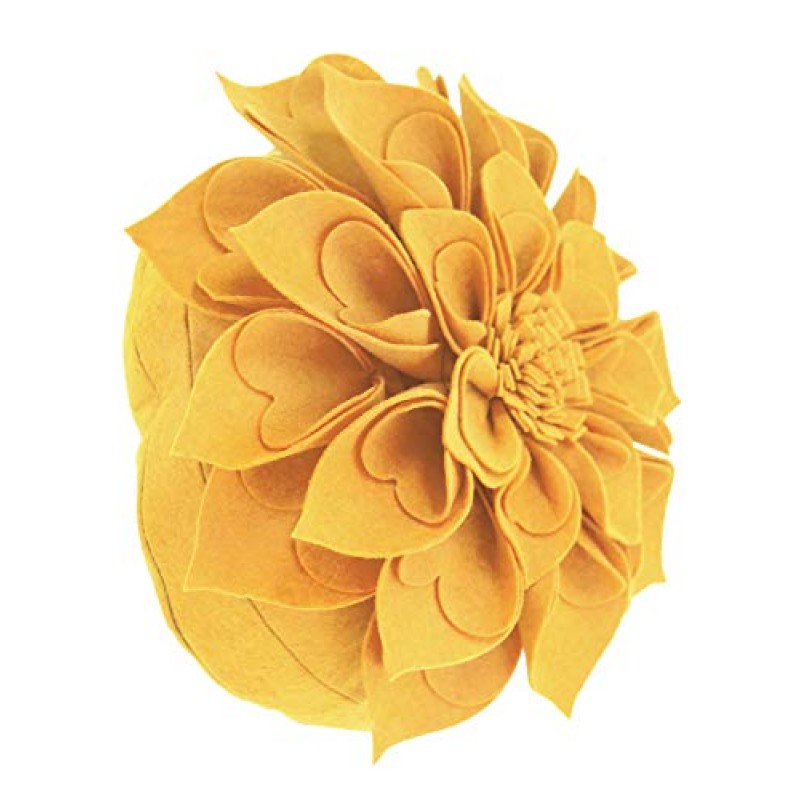Fennco 스타일 수제 3D 하트 모양 꽃잎 꽃 장식 채워진 던지기 베개 16