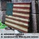 용맹 레거시 시리즈 목조 미국 국기의 깃발 | 미국 국기 벽 장식, 애국적인 벽 예술, Made in USA, 재향군인이 손수 제작, 걸 수 있음, 남성용 맨 케이브 룸 장식(중형, 16"H x 32"W)